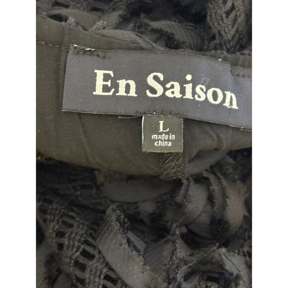 En Saison Ribbon Accent Black Gown L - Picture 6 of 6